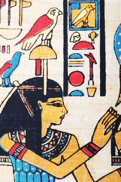 Egyptský papyrus jako pozadí — Stock fotografie