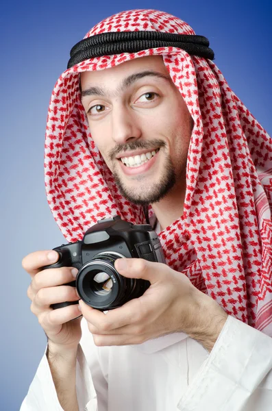 Fotógrafo árabe en sesión de fotos — Foto de Stock