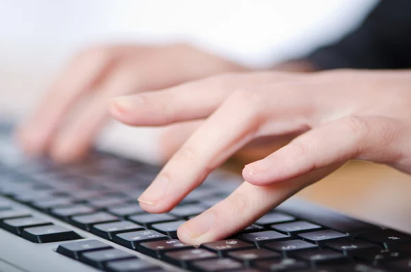 stock image Hands typing on the keyboard
