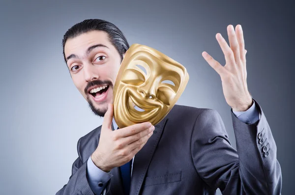 Empresario con máscara que oculta su identidad —  Fotos de Stock