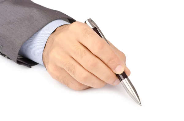 Koncepcja Biznesowa ręką pisanie na biały — Zdjęcie stockowe