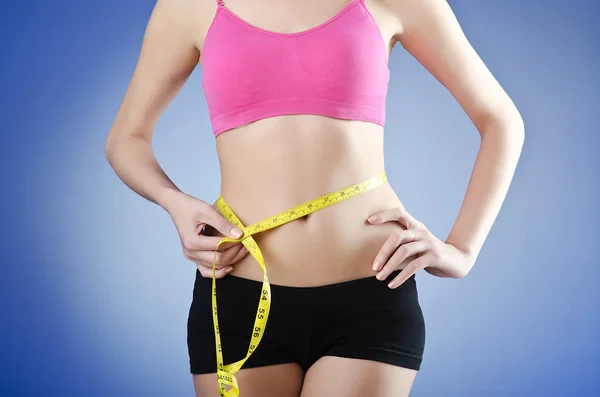 Young lady in dieting concept — Stock Photo, Image