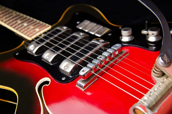 Zamknij gitarę muzyczną — Zdjęcie stockowe