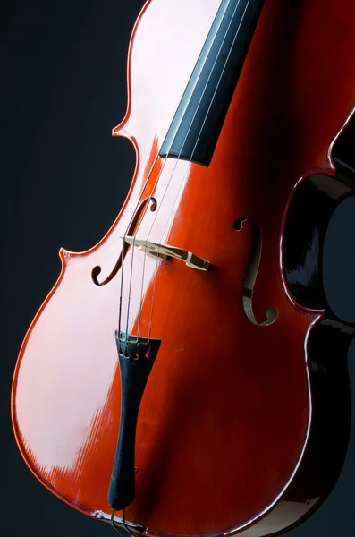 Music concept- close up of cello — Stock Photo, Image