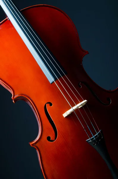 Concept musical - Gros plan sur le violoncelle — Photo