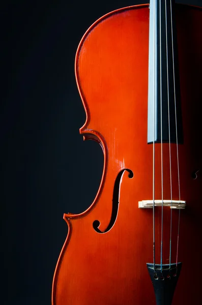 Music concept- close up of cello — Stock Photo, Image