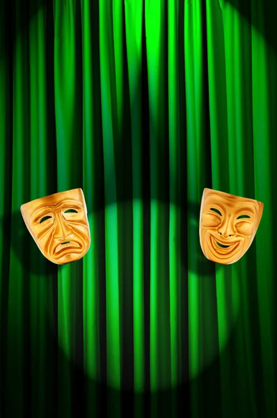 Theatre performance concept with masks — Stock Photo, Image