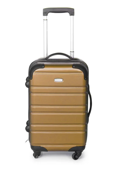 Концепция багажа с футляром на белом — стоковое фото