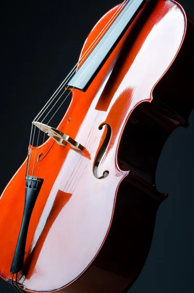 Muzyka koncepcja bliska z wiolonczela — Zdjęcie stockowe
