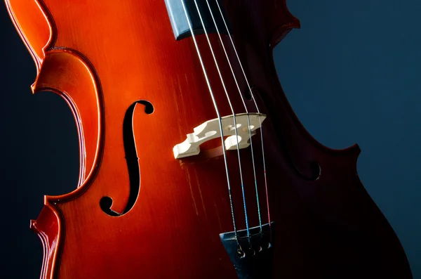 Concepto musical- primer plano del violonchelo —  Fotos de Stock