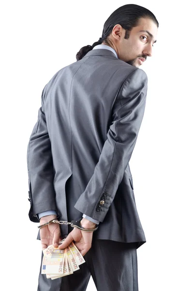 Man handcuffed for his crimes — Stock Photo, Image