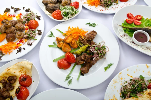 Meals served on a party table — Stock Photo, Image