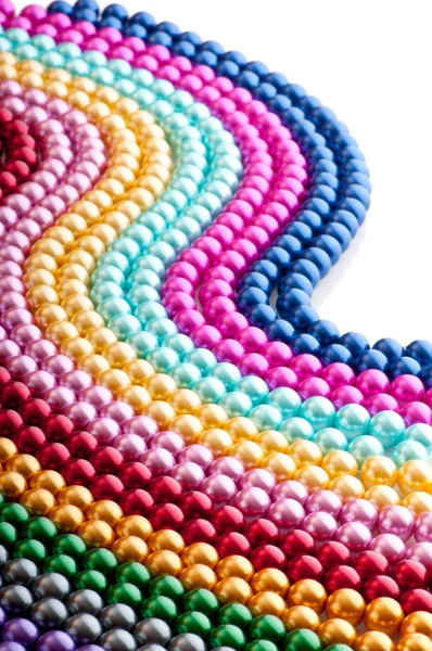 Abstrakt med färgstarka pärla halsband — Stockfoto