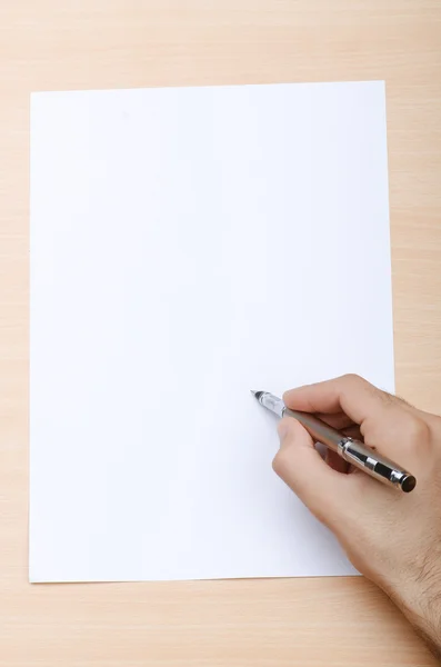 Hand writing a letter — Stock Photo, Image