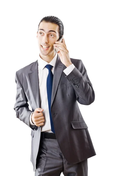 Joven hombre de negocios hablando por teléfono —  Fotos de Stock