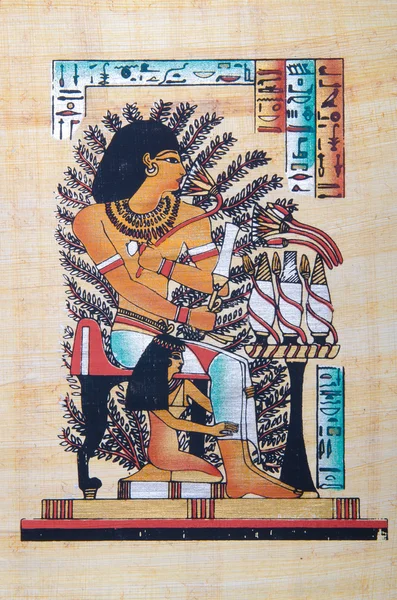 埃及纸莎草纸的片段 — 图库照片
