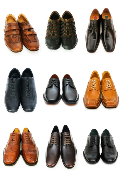 Various shoes isolated on the white — Stock Photo, Image