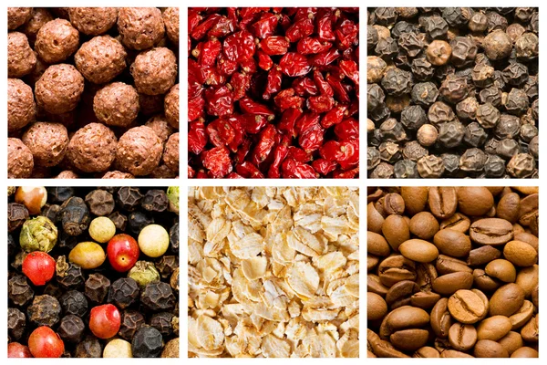 Selection of various food backgrounds — Stock Photo, Image