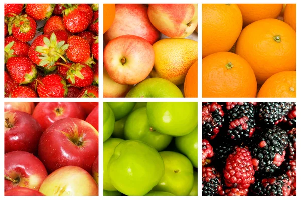Conjunto de várias frutas e legumes — Fotografia de Stock