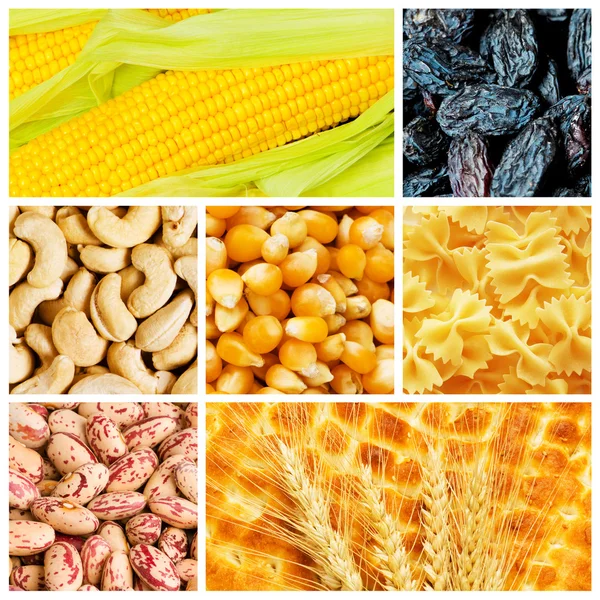 stock image Selection of various food backgrounds