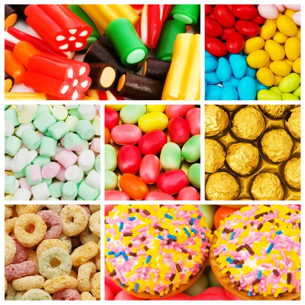 stock image Collage of various sweets