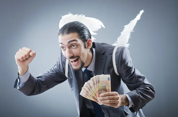 stock image Business angel with money