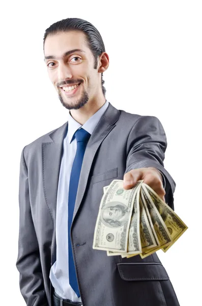 アメリカのドルを持ったビジネスマン — ストック写真