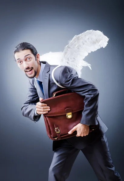 Business angel met geld — Stockfoto