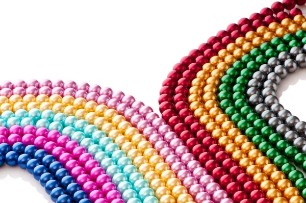Abstrait avec des colliers de perles colorées — Photo