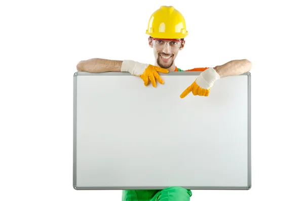 Builder isolated on the white — Stock Photo, Image
