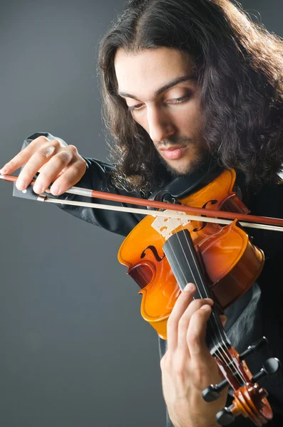Fiddler playing the violin — Stock Photo, Image
