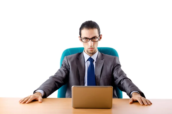 Uomo d'affari seduto alla scrivania — Foto Stock