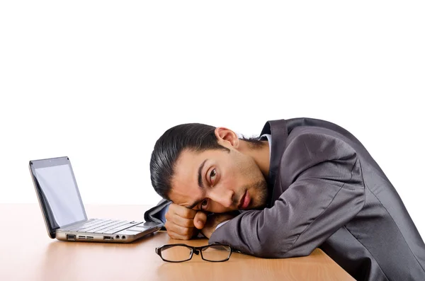 Businessman sitting at the desk — Stock Photo, Image