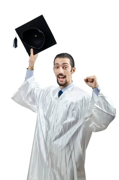 Jonge mannelijke student afgestudeerde — Stockfoto