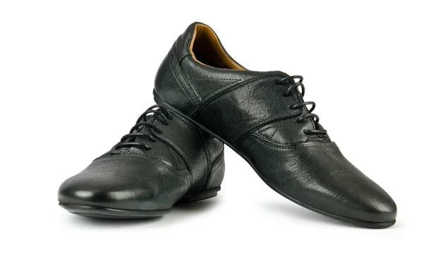 Czarne damskie buty izolowane na białym — Zdjęcie stockowe