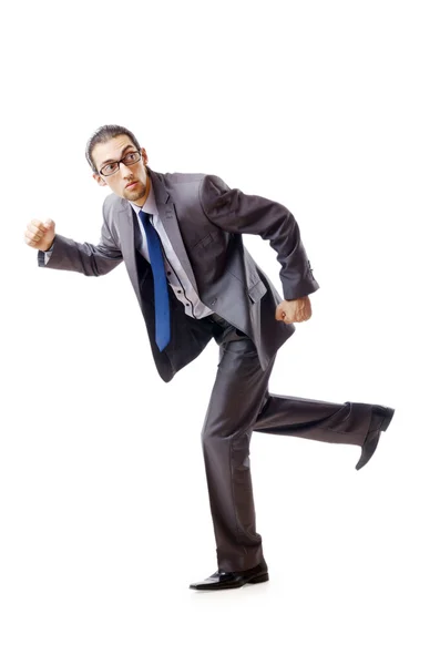 Businessman running for success Stock Image