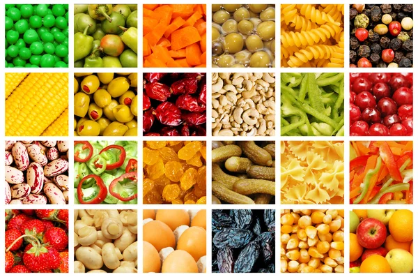 Sada různých druhů ovoce a zeleniny — Stock fotografie