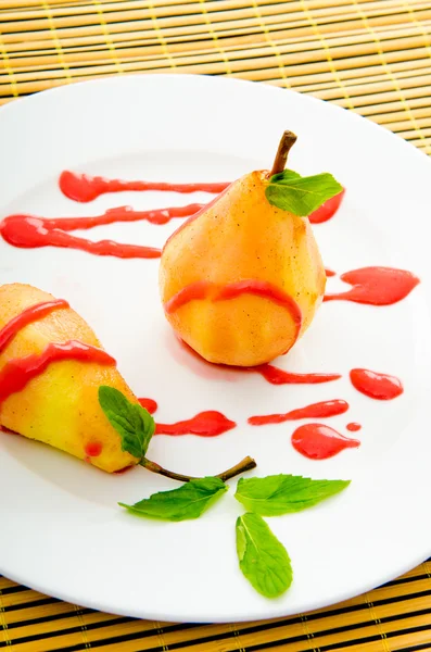 Sweet pear as a dessert — Stock Photo, Image