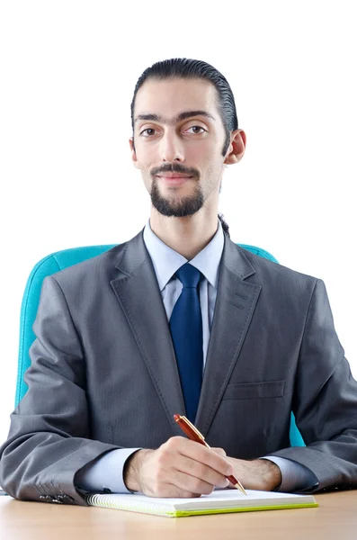 Zakenman zit aan tafel — Stockfoto