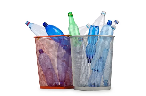 塑料瓶回收利用的概念 — 图库照片