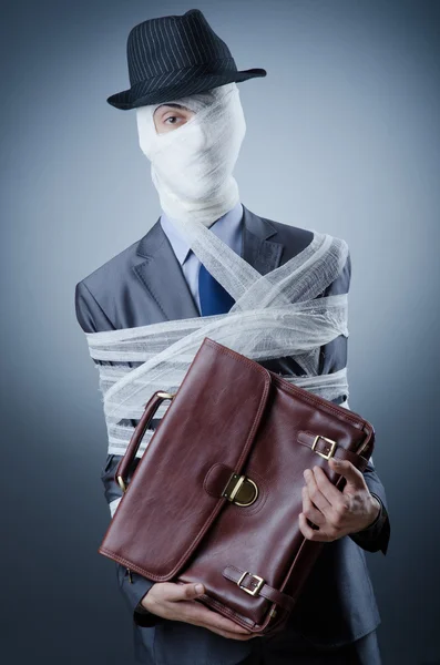 Man covered in medical bandages — Stock Photo, Image