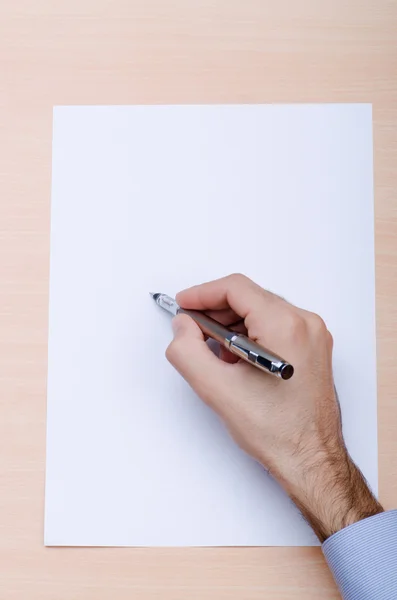 Hand skriva ett brev — Stockfoto