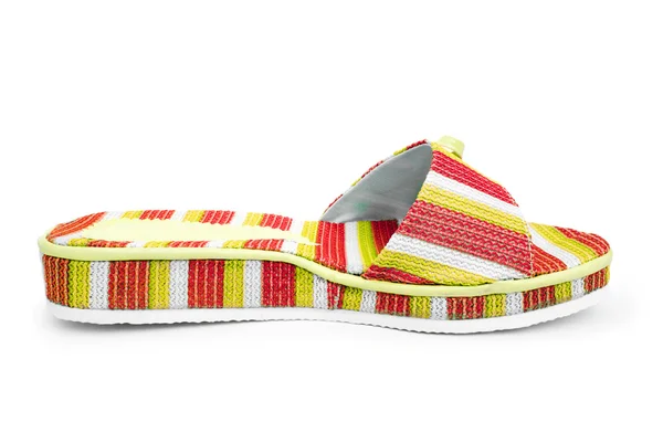 Chaussures colorées d'été sur blanc — Photo
