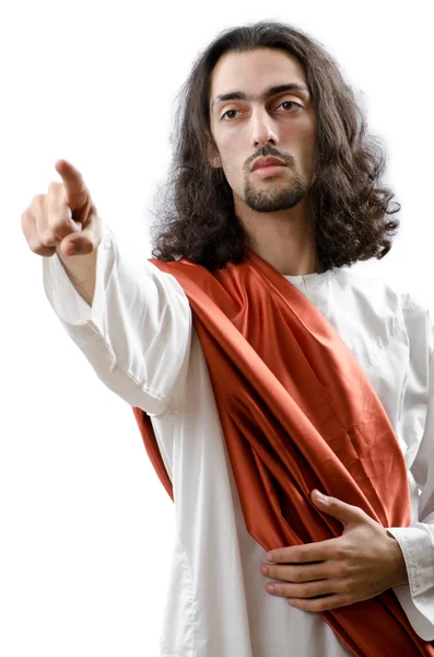 Gesù Cristo personifacation isolato sul bianco — Foto Stock