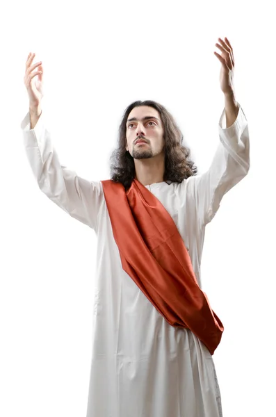 Personificación de Jesucristo aislada en el blanco — Foto de Stock