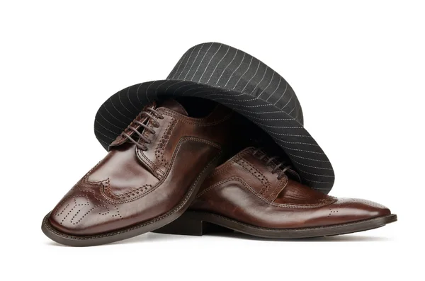 Mužské boty v módní koncept — Stock fotografie