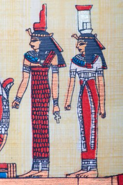 Fragment of egyptian papyrus clipart