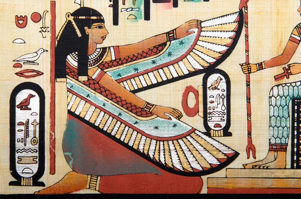 Egyptské historie koncept s papyru — Stock fotografie