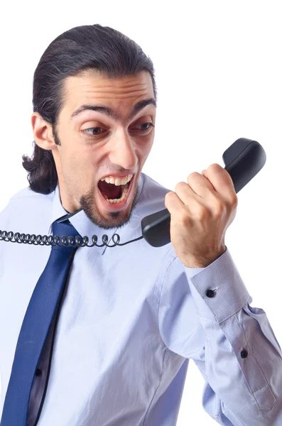Hombre de negocios enojado en el teléfono —  Fotos de Stock