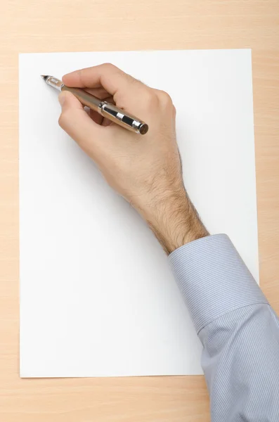 Hand writing a letter — Stock Photo, Image